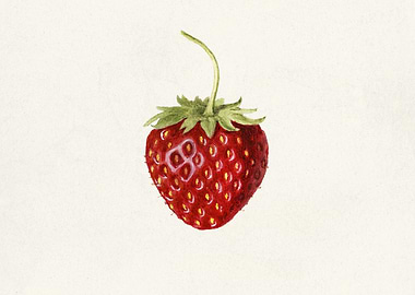 Watercolor Strawberry Illustration