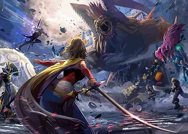 Epic Fantasy Battle Scene