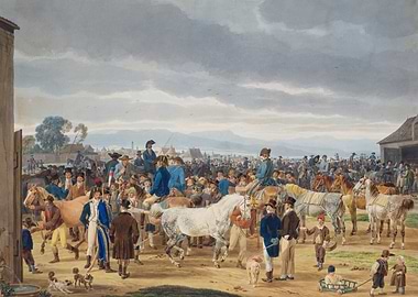 Horse Market Scene