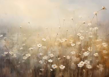 Soft Focus Field of Daisies