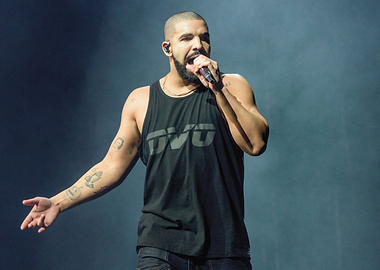 Drake performing on stage