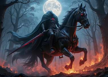 The Headless Rider on his Black Horse