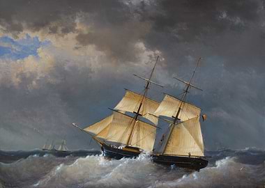 Ships in a Stormy Sea
