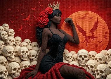 Knitted Queen of Skulls