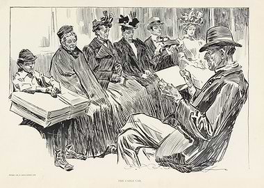 People in a Cable Car