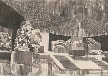 Ancient Sculptures in a Museum