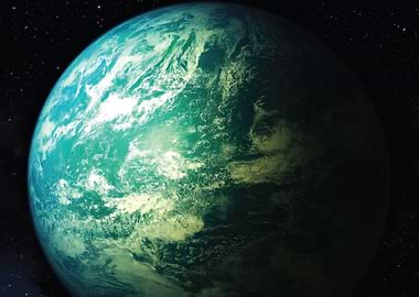 Exoplanet with Green and Blue Atmosphere