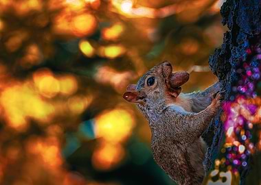 Squirrels snack