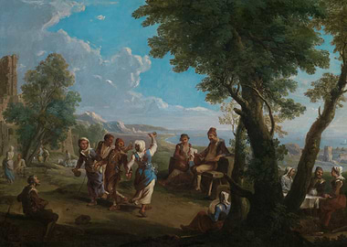 Pastoral Scene with Dancing Figures