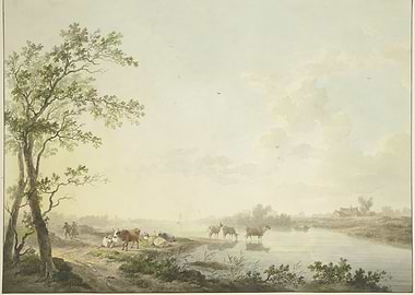 Pastoral Landscape with Cattle and River