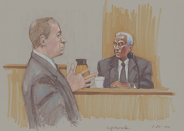 Courtroom Sketch of Two Men