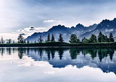 Serene Mountain Lake Reflection