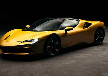 Yellow Ferrari SF90 Stradale