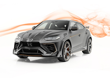 Aggressive Sports SUV with Orange Accents