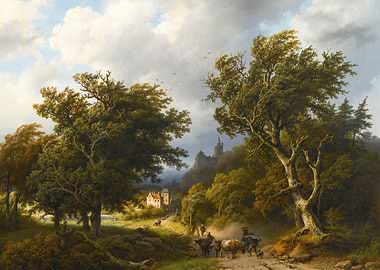 Pastoral Landscape with Castle and Village