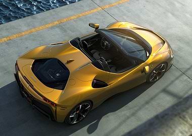 Golden Ferrari SF90 Stradale Spider