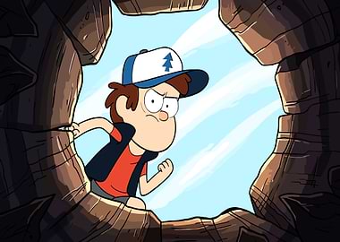 Dipper Pines in a cave
