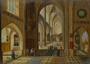 Interior of a Gothic Cathedral