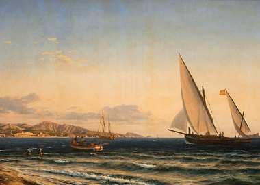 Sailing Boats on the Mediterranean Coast