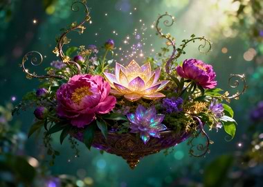 Magical Floating Glowing Lotus Bowl