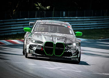 Racing BMW M4 GT3 on Track