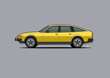 Rover SD1 3500 classic car Illustration