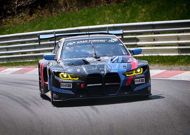 BMW M4 GT3 Race Car on Track