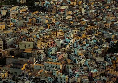 Aerial View of a Dense European City