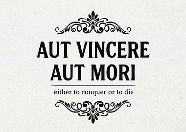 Aut Vincere Aut Mori Latin Quote