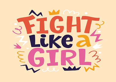Fight Like a Girl Text Art