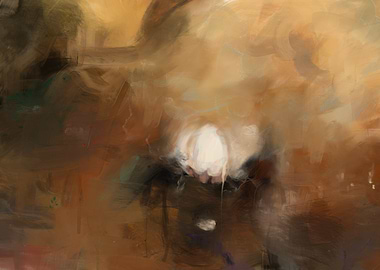 Abstract Floral Impresionist Painting