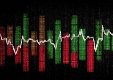 Stock Market Bar Chart and Line Graph