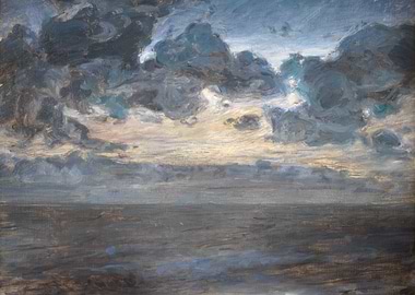Stormy Sky Over the Ocean