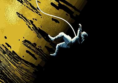 Astronaut falling in space