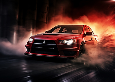 Mitsubishi Lancer Drifting