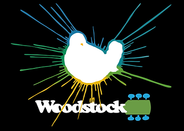 Woodstock Dove and Guitar Logo