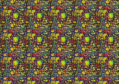 Vibrant bloom (Abstract Stained Glass Pattern)