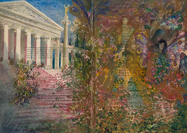 Mythological Scene with Butterflies