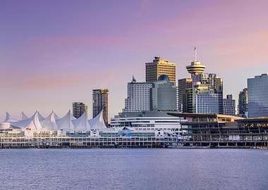 Vancouver in urban elegace at sunset
