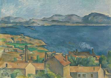 Coastal Industrial Landscape Painting