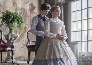 Period Drama Couple in Ornate Room