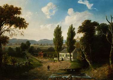 Stagecoach on a Country Road