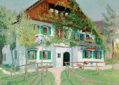 Charming Alpine Inn with Green Shutters