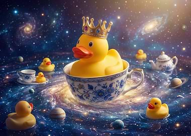 Rubber Duck King in Cosmic Teacup
