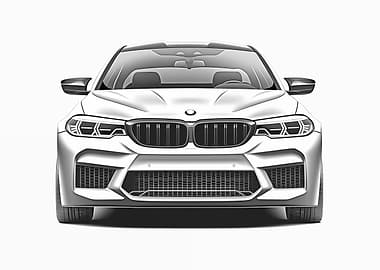 White BMW M5 Sedan