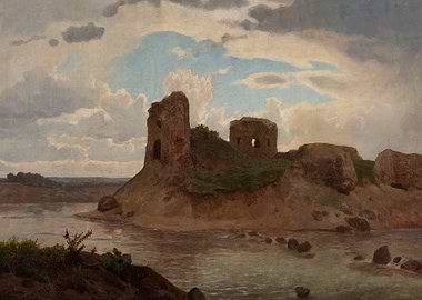 Ruined Castle on a Riverbank