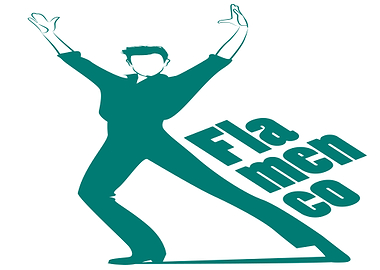 Flamenco Dancer Silhouette with Text