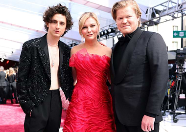 Timothée Chalamet, Kirsten Dunst, and Jesse Plemons at Oscars