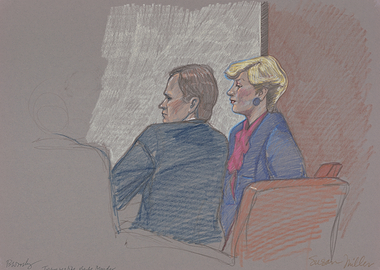 Courtroom Sketch of Couple