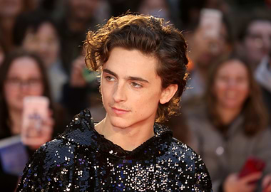 Timothée Chalamet in Sequin Jacket